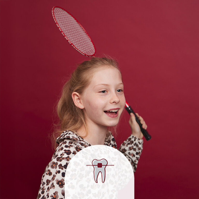 Mädchen mit badmintonschläger, Schwungvoll ins neue Jahr